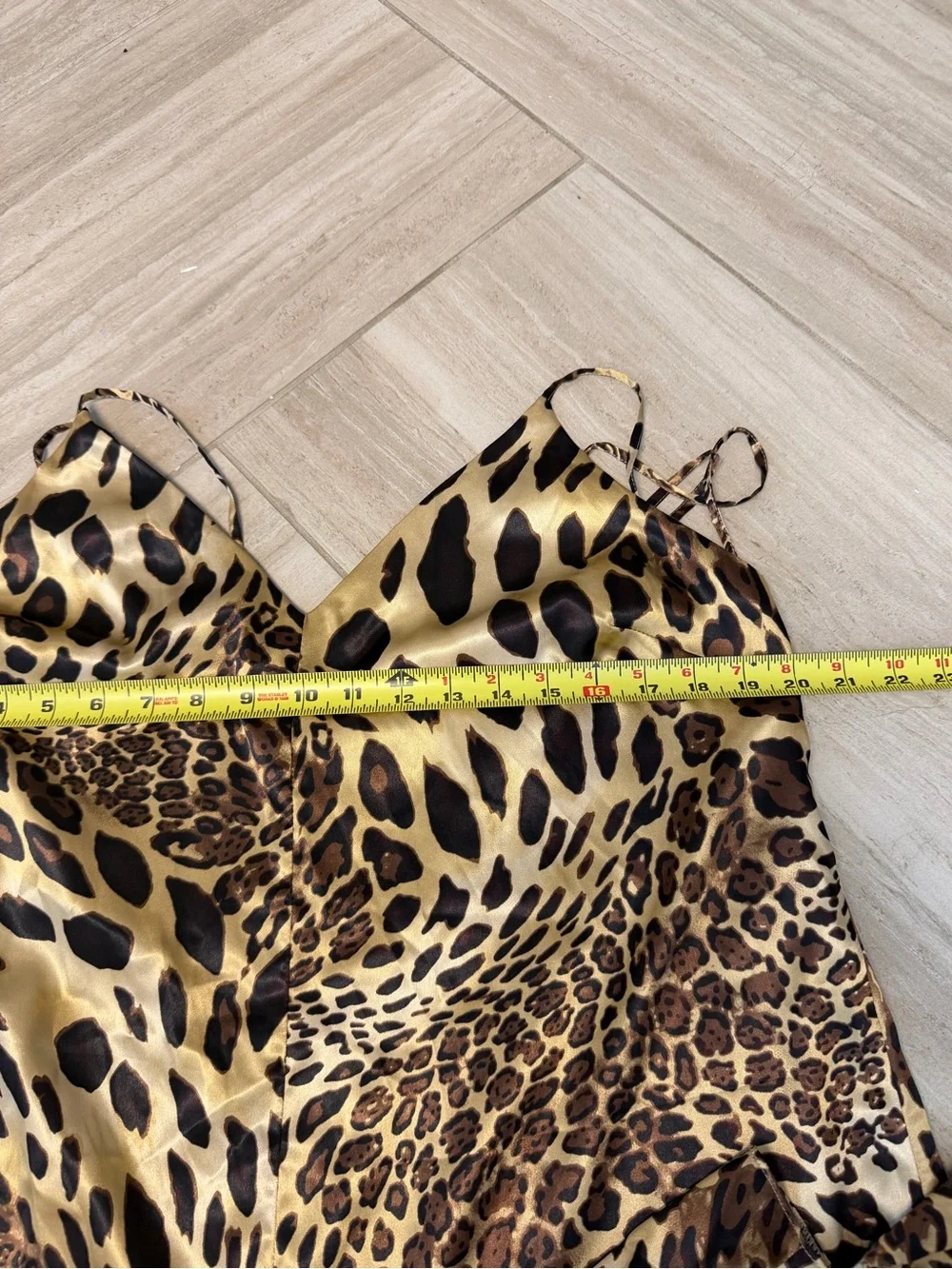 ASOS NWT Leopard Print Silky Wide-Leg Jumpsuit - Picture 4 of 4